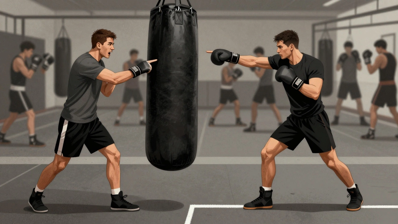 Сравнение: один тренер кричит, другой показывает правильную технику удара.