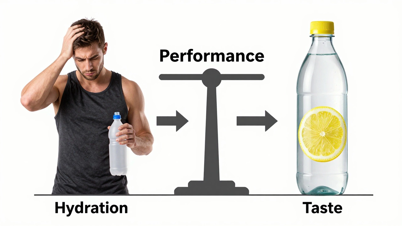 Сравнение воды и воды с лимоном: обе показывают одинаковый уровень выносливости.